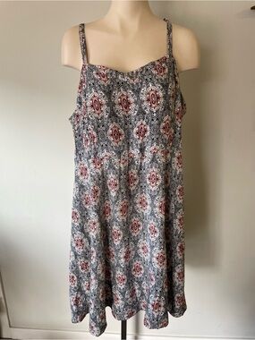 Torrid Challis Tank Dress Smocked Plus Size 3 3X